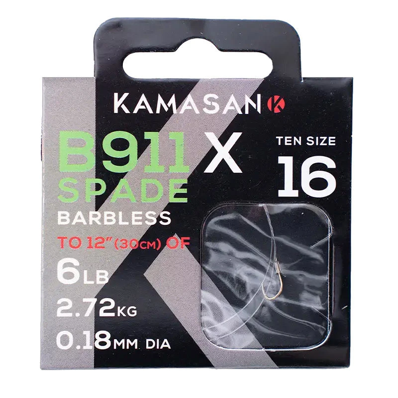Kamasan Hooks To Nylon B911 X-Strong Barbless